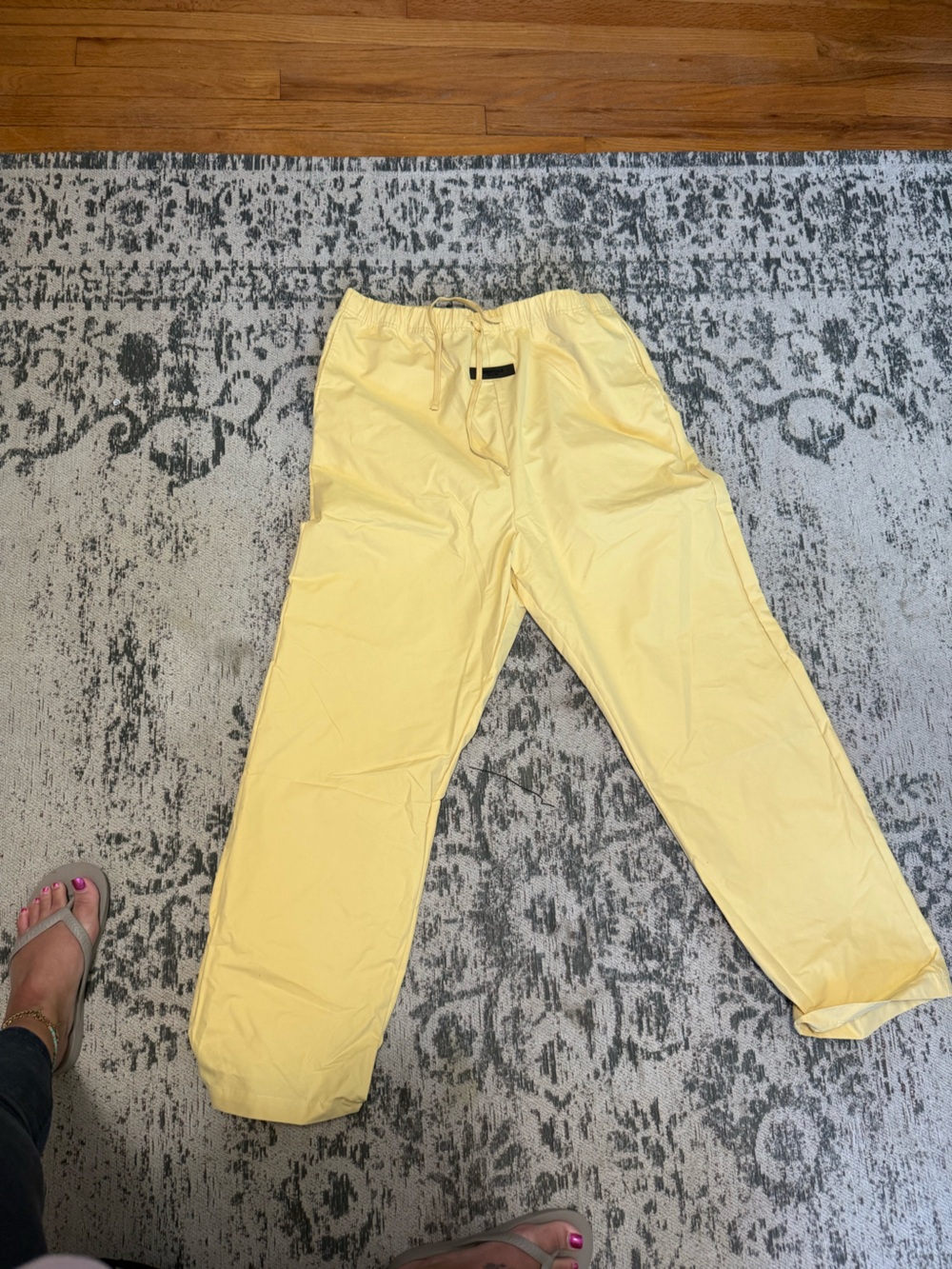 Fear of God Pale Yellow Drawstring Trousers